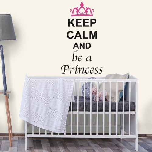 Adesivo de parede Adesivo de Parede Keep Calm and Be a Princess