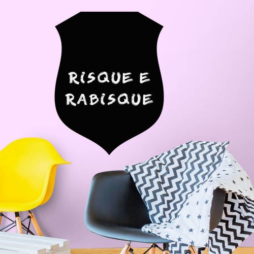 Adesivo de parede Adesivo de Parede Lousa Escudo 1