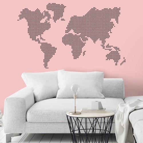 Adesivo de parede Adesivo de Parede Mapa Marbles