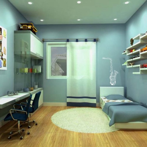 Adesivo de parede Adesivo de Parede Saxofone Notas Musicais