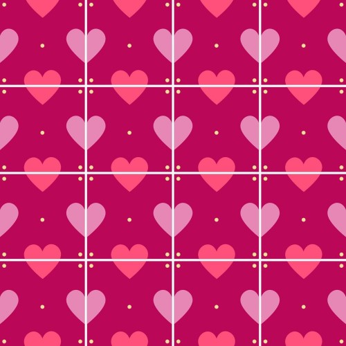 Adesivo de parede Adesivo para Azulejo Amor de Corações