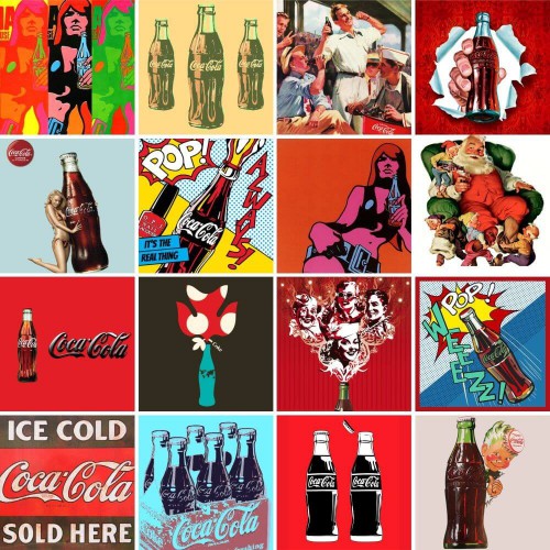 Adesivo de parede Adesivo para Azulejo Coca Vintage