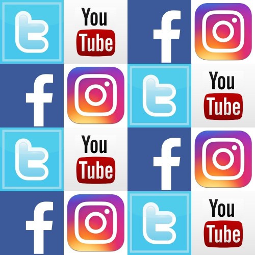 Adesivo de parede Adesivo para Azulejo Redes Sociais