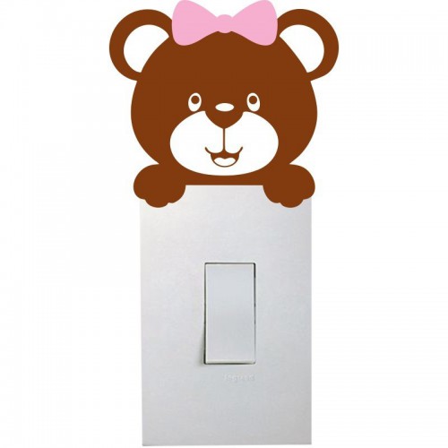 Adesivo de parede Adesivo para Interruptor Ursinha