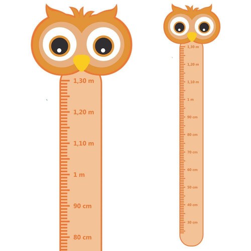 Adesivo de parede Adesivo Régua de Crescimento Coruja