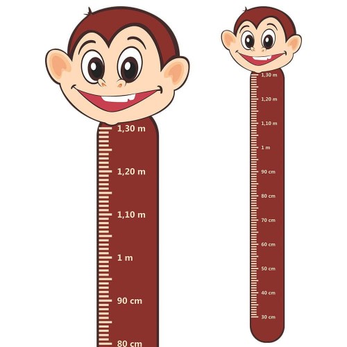 Adesivo de parede Adesivo Régua de Crescimento Macaquinho