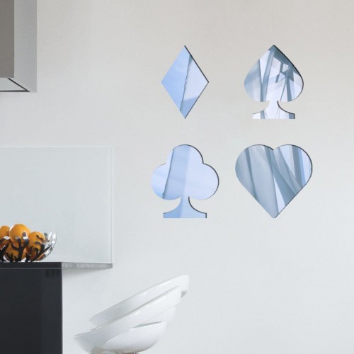 Adesivo de parede Espelho Decorativo Naipes