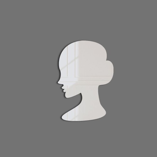 Adesivo de parede Espelho Decorativo Silhueta Mulher