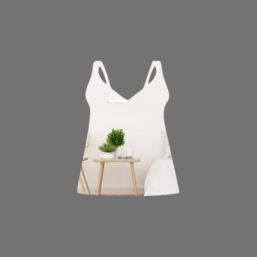 Adesivo de parede Espelho Decorativo Vestido