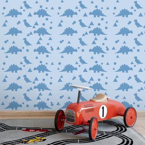 Adesivo de parede Papel de Parede Dino Azul