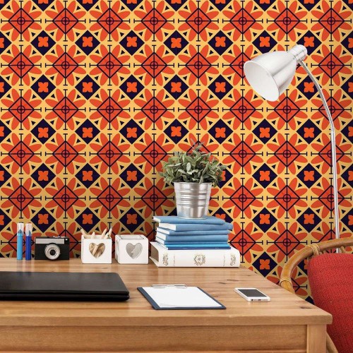 Adesivo de parede Papel de Parede Floral Invertido