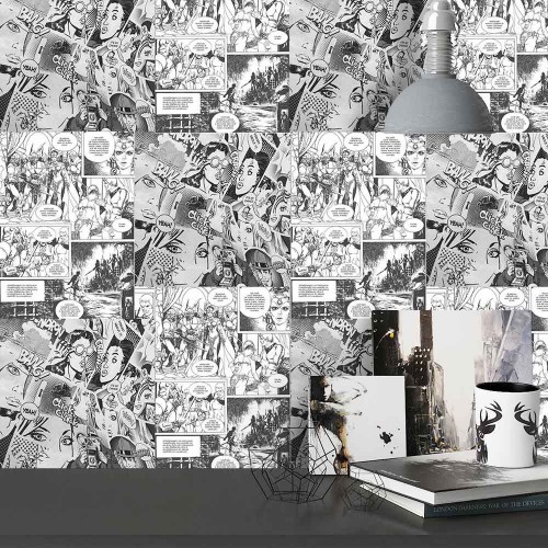 Adesivo de parede Papel de Parede Gibi PeB