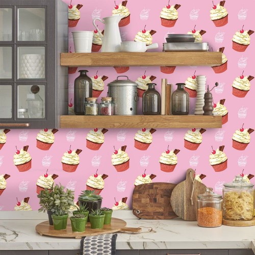 Adesivo de parede Papel de Parede Mini cake