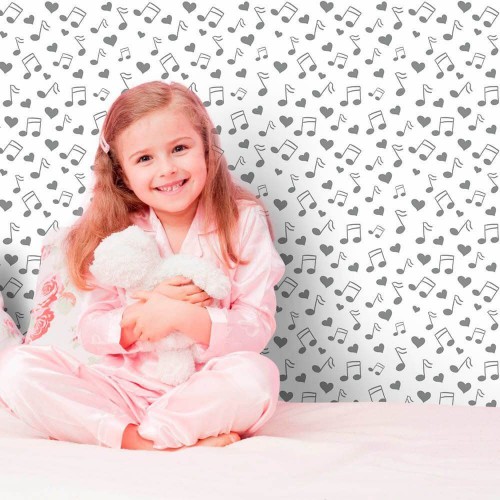 Adesivo de parede Papel de Parede Musica Clean