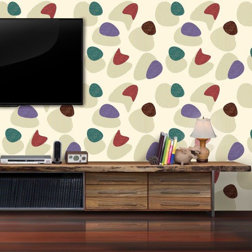 Adesivo de parede Papel de Parede Pedras Riscadas