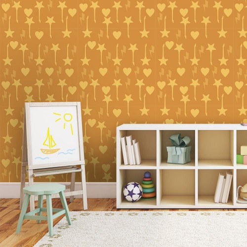 Adesivo de parede Papel de Parede Rockstar Oranje