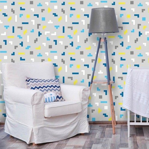 Adesivo de parede Papel de Parede Tetris Boy