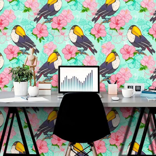 Adesivo de parede Papel de Parede Tucano Flowers