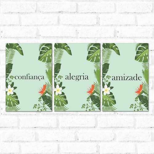 Adesivo de parede Placa Decorativa Kit Pequeno Amizade