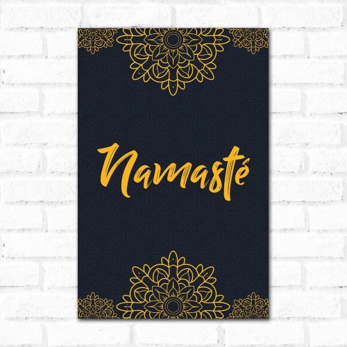 Adesivo de parede Placa Decorativa Namastê