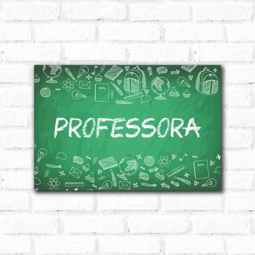 Adesivo de parede Placa Decorativa Professora