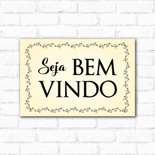 Adesivo de parede Placa Decorativa Seja Bem Vindo