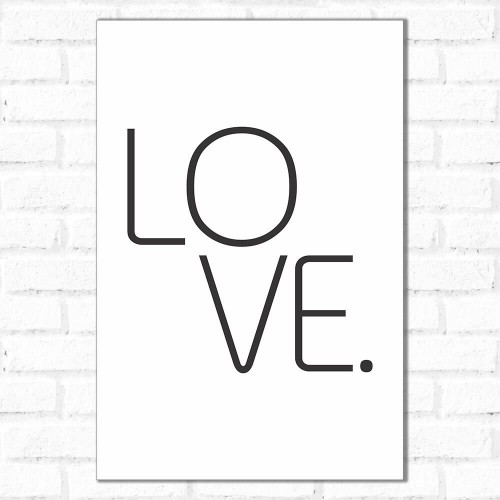 Adesivo de parede Placa Decorativa Simples Amor