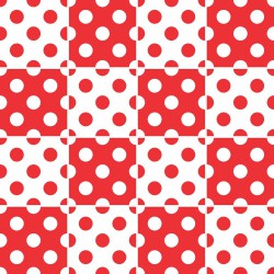 Adesivo para Azulejo Bolinhas Vermelho e Branco