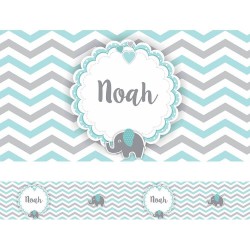 Faixa de Parede Chevron Elefante Soft