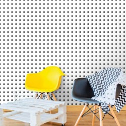 Papel de Parede Bolinhas Pretas