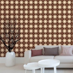 Papel de Parede Flores Vintage Coffee