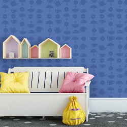 Papel de Parede Hora do Chá Blue