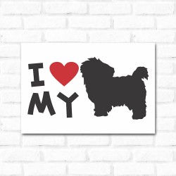 Placa Decorativa I Love My Maltes