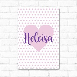 Placa Decorativa Personalizado Coração